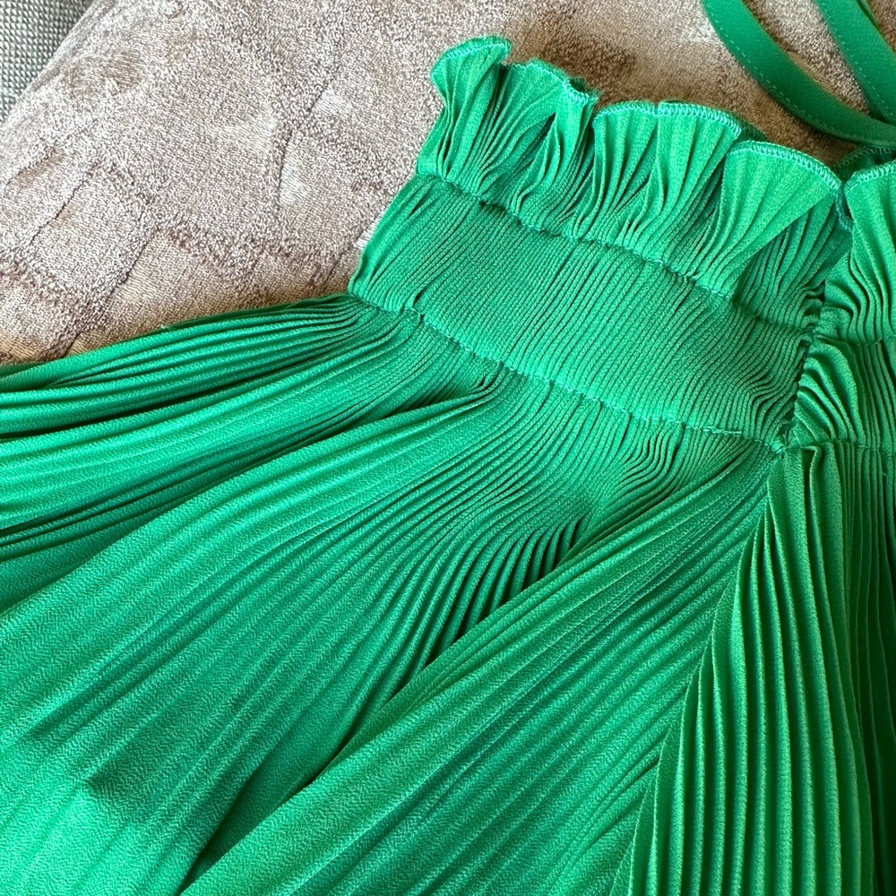 ENDLESS ROSE RUFFLED GREEN TOP - Picture 3 of 9